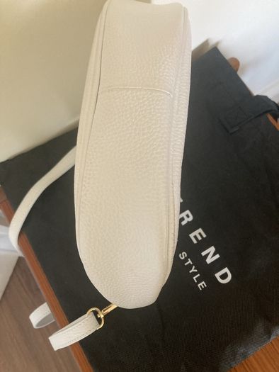 White Leather Shoulder/Crossbody Bag