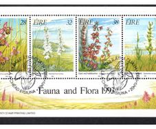 1993 Ireland Irish Orchids Commemorative Stamps Miniature Sheet Fine Used with First Day Issue Cancel