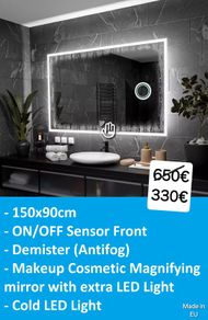LED Bathroom Mirror 150x90cm