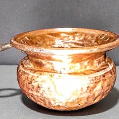 Large 19th century copper colander 40cm