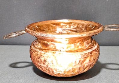 Large 19th century copper colander 40cm