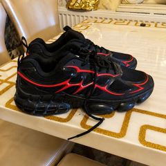 Black & Red Flame Bubble Sole Streetwear Trainers