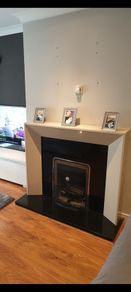 marble fireplace