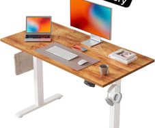 Electric Standing Desk, 100 x 60 cm Height Adjustable Sit Stand Desk