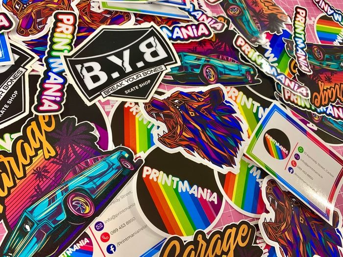 50x Custom Die Cut Stickers / your logo, picture etc