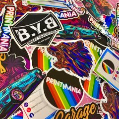 50x Custom Die Cut Stickers / your logo, picture etc