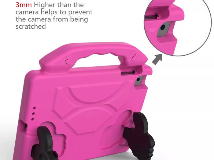 For Apple iPad Mini 1 / 2 / 3 Kids Friendly Case Shockproof Cover With Thumbs Up - Pink