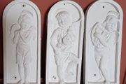 Set of 3 Cherub Plaques