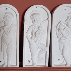 Set of 3 Cherub Plaques