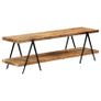 TV Cabinet 160x40x50 cm Solid Mango Wood Image 4