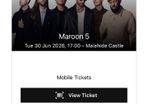 Maroon5 Concert tickets, (Front Row standing)