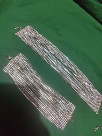 crystal necklace and bracelet