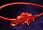 Handmade orange satin hairband
