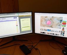 Two Samsung 4k 32 inch monitors.