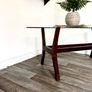 Vintage Retro Mid Century Teak & Glass Coffee Table Image 3
