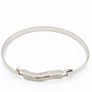 925 Vintage Sterling Silver Diamond Accent Bangle Image 2