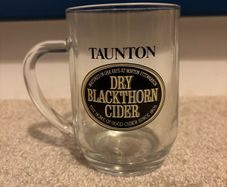 vintage Taunton Dry Blackthorn Cider glass tankard