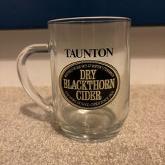 vintage Taunton Dry Blackthorn Cider glass tankard