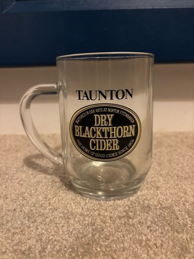 vintage Taunton Dry Blackthorn Cider glass tankard