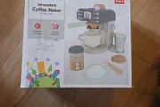 wooden coffee machine