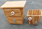 Solid heavy wooden child's locker and toy box