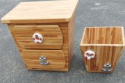 Solid heavy wooden child's locker and toy box