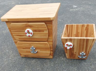 Solid heavy wooden child's locker and toy box