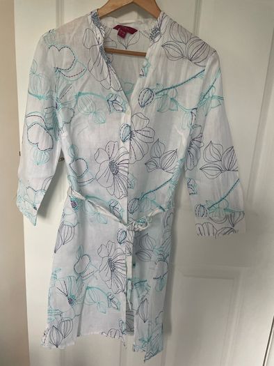 Monsoon Embroidered Linen tunic - 3 quarter length sleeve