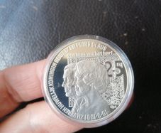 1991 Netherlands Silver Proof 25 ECU Coin