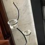 Black metal two glass tea light candle holder Image 3