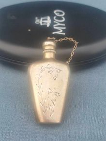 Art Nouveau Russian Gild Silver Scent Bottle