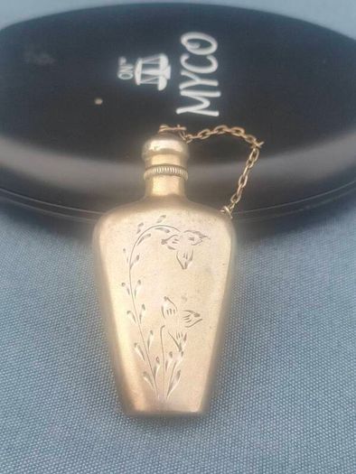Art Nouveau Russian Gild Silver Scent Bottle