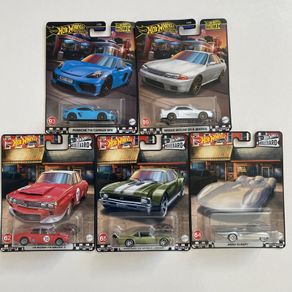 Porsche 718 Cayman GT4, Rover P6, Chevy Nova, Aero Sculpt - Collectors Set - Premium Hot wheels