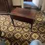 Victorian mahogany bidet baby bath stool table with ceramic liner & cover Image 4