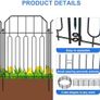 Garden Fencing,19 Pcs Temporary Fencing Animal Fence Barrier, Decorative Metal Fencing Image 8