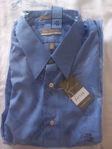 17 1/2 shirt Fitted Van Heusen 43cm 2 inch longer sleeve & body length