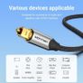 Optical Cable for Soundbar to TV 2m Digital Audio Optical Cable, Toslink Optical Cable Gold-Plated for Home Cinema, S/PDIF, PS4, Xbox, Stereo System Image 2