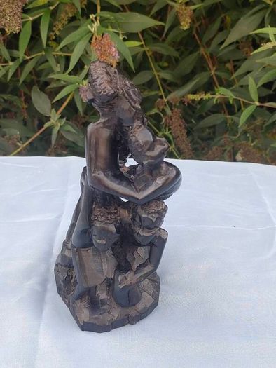 Vintage Makonde carved wooden tree of life