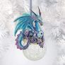 Christmas Tree Ornaments - Frost the Gothic Dragon Holiday Ornament - Snowflake Dragon Ball Ornament - Christmas Decorations Image 2