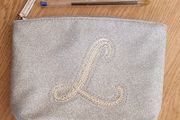 New - A Really Pretty Silver Make up / Trinket Bag - See Pics - #