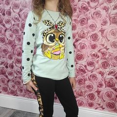 long-sleeved sweatshirt plus leggins