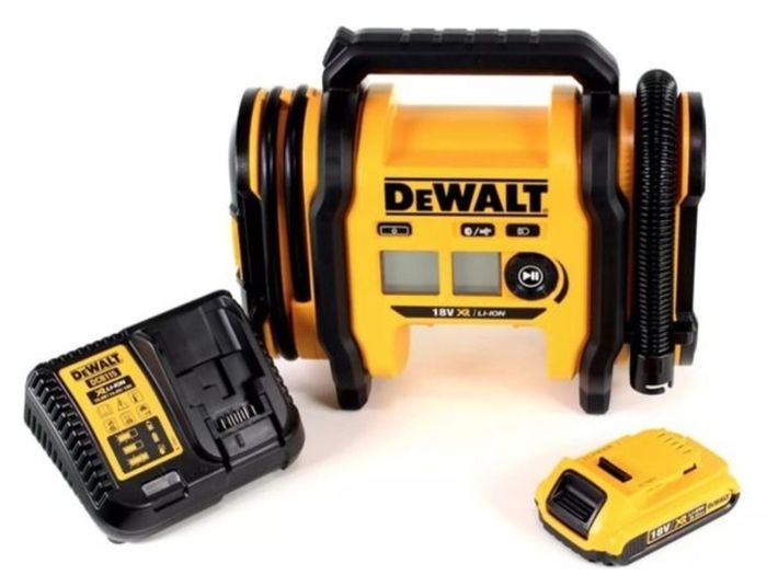 DeWALT 18V XR Cordless Brushless Triple Source Inflator Air Pump Compressor. DeWALT 18V XR Cordless Brushless Impact Wrench 1/2 Inch Drive. DeWalt 18V XR Cordless Brushless Chainsaw Pruning Saw