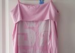 Pink off shoulder top fits 6/8/10