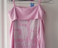 Pink off shoulder top fits 6/8/10