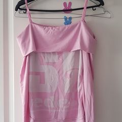 Pink off shoulder top fits 6/8/10
