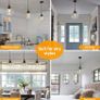 Vintage Glass Pendant Light, Industrial Ceiling Lights with Clear Ball Glass Light Shade, Adjustable Pendant Lighting for Kitchen Island Dining Room Bedroom MULTIPLE STYLES AVAILABLE (FREE POSTAGE) Image 6