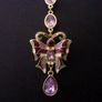 Butterfly Purple Drop Dangle Earrings Image 5
