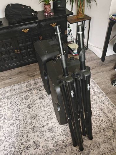 Alto TS115 Active PA Speakers + Stands