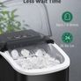NEW SALE | Countertop Ice Maker Machine, 9 Cubes Ready in 6 Mins, 12 KG in 24Hrs, Self-Cleaning Ice Machine with Ice Scoop and Basket Image 4
