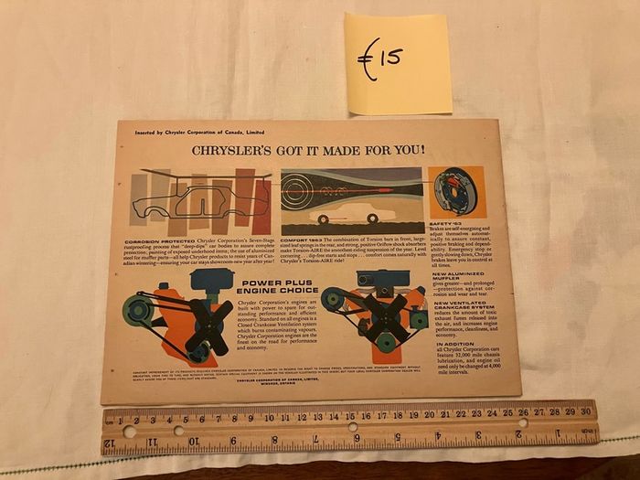 American car brochures. 1950s, 1960s and 1980s